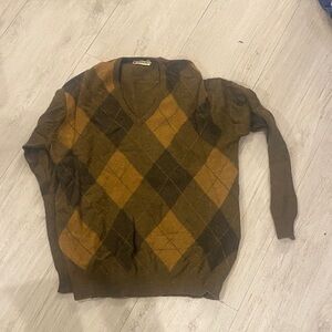 Vintage cashmere argyle sweater